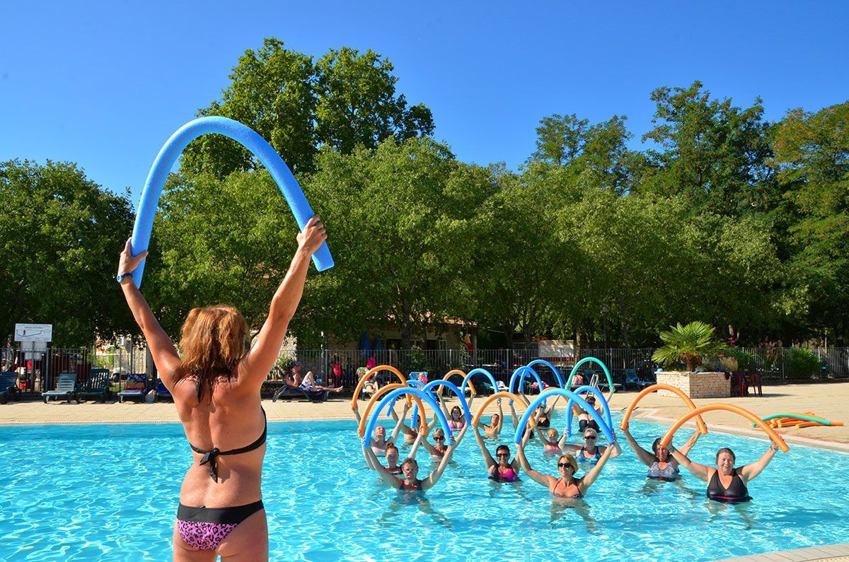 Aquagym au parc aquatique du camping